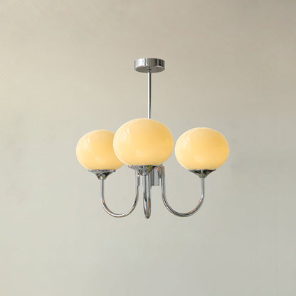 Elara Haus Multi-Head Pink Glass Ceiling Fixture