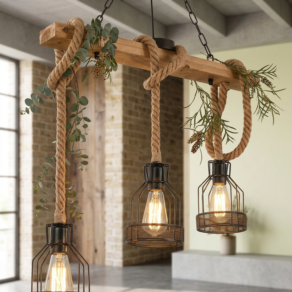 Elara Haus Multi-Light Wood Beam Ceiling