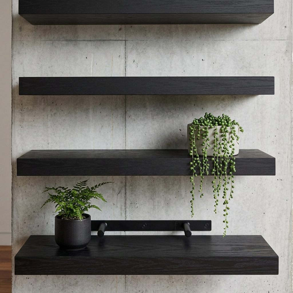 Elara Haus Multi-Tier Floating Wall Ledges with Hidden Brackets