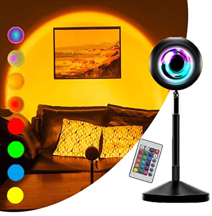 Elara Haus Multicolor Sunset Projector - USB Atmosphere Desk Lamp