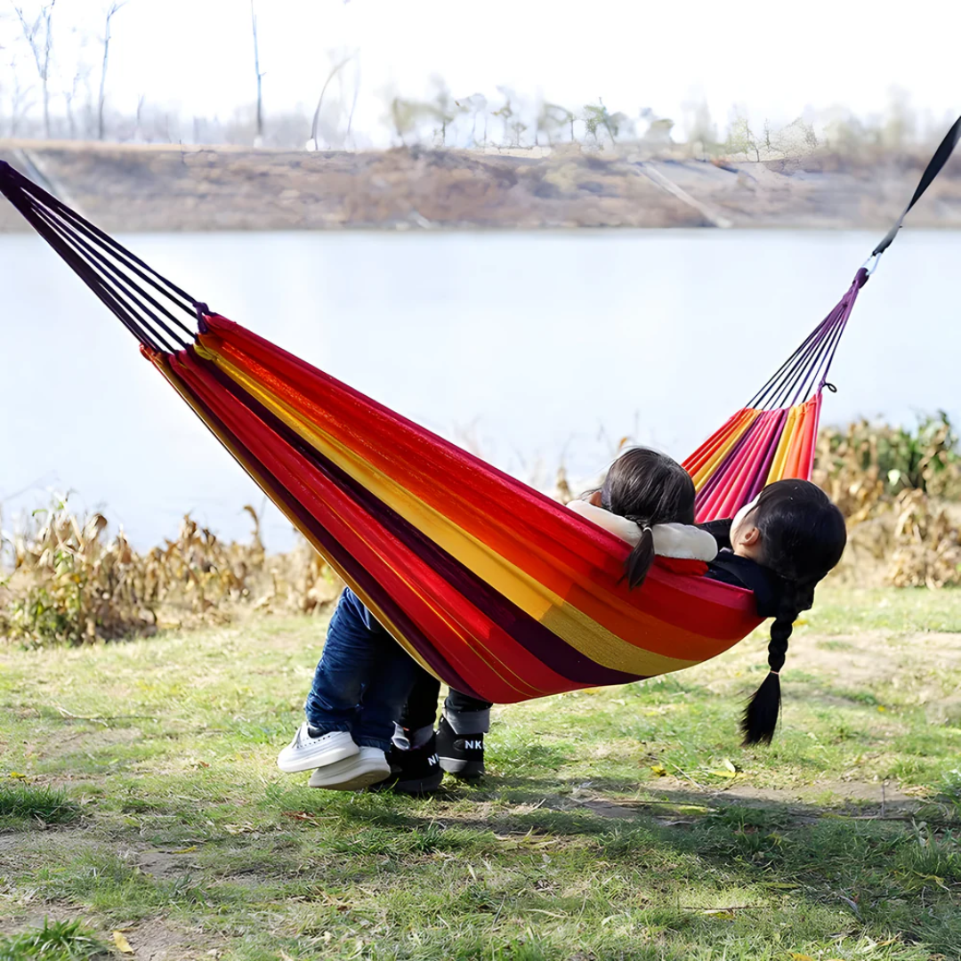 Elara Haus Multifunctional Striped Outdoor Camping Hammock