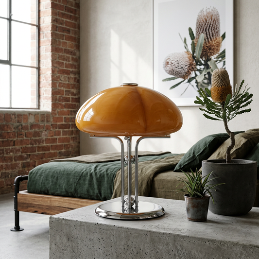 Elara Haus Mushroom Glass Table Lamp