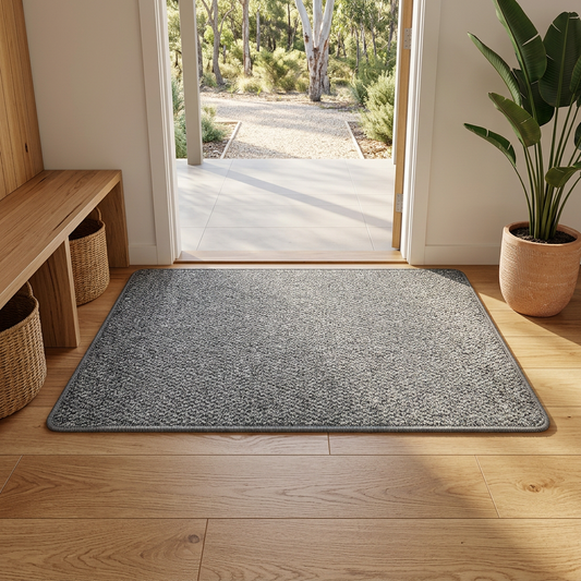 Elara Haus Natural Faux Jute Woven Doormat with Non-Slip Backing