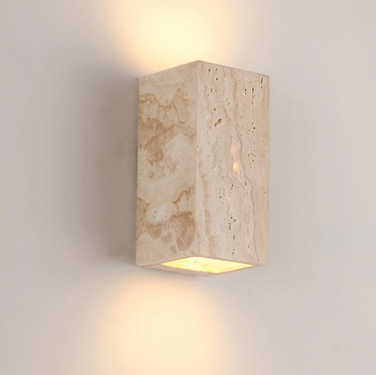 Stone wall sconce – a minimalist lamp made of natural travertine 9