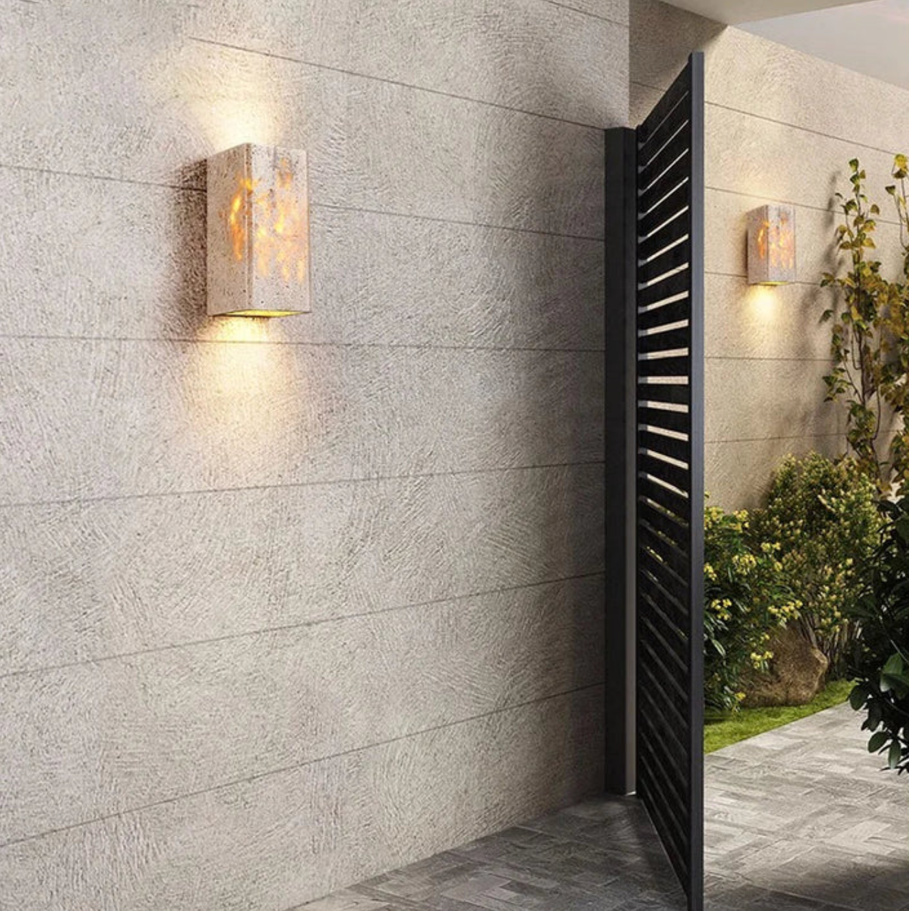 Stone wall sconce – a minimalist lamp made of natural travertine 5