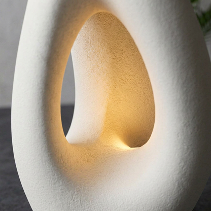 Elara Haus Open-Body Plaster-Finish LED Floor Lamp