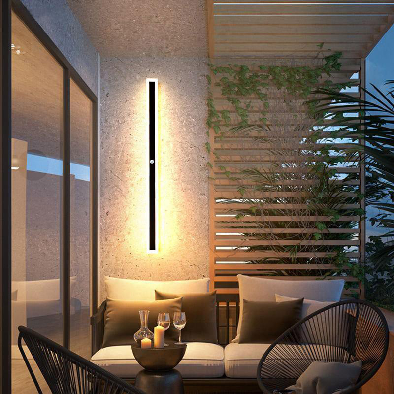 Elara Haus Outdoor Wall Lamp - Metal and Acrylic Black Outdoor Wall Lights 13