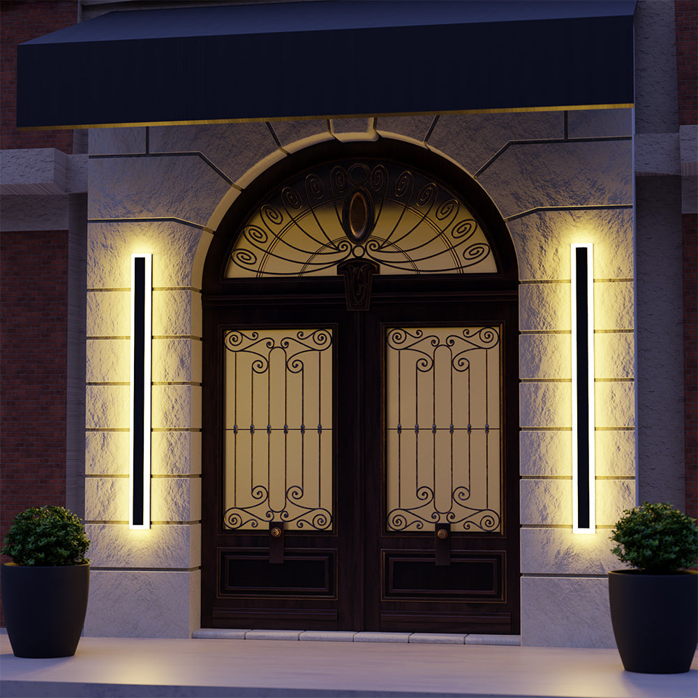 Elara Haus Outdoor Wall Lamp - Metal and Acrylic Black Outdoor Wall Lights 0