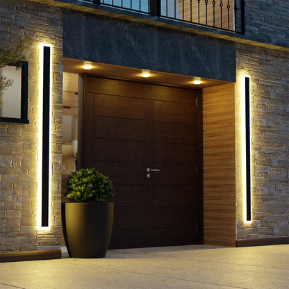 Elara Haus Outdoor Wall Lamp - Metal and Acrylic Black Outdoor Wall Lights 2