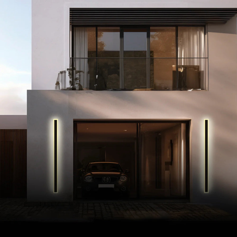 Elara Haus Outdoor Wall Lamp - Metal and Acrylic Black Outdoor Wall Lights 3