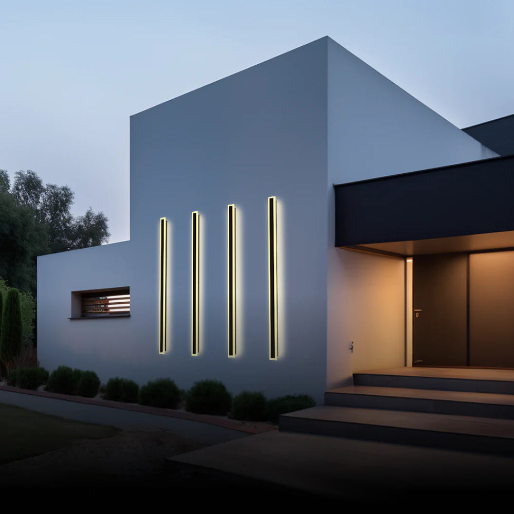 Elara Haus Outdoor Wall Lamp - Metal and Acrylic Black Outdoor Wall Lights 5