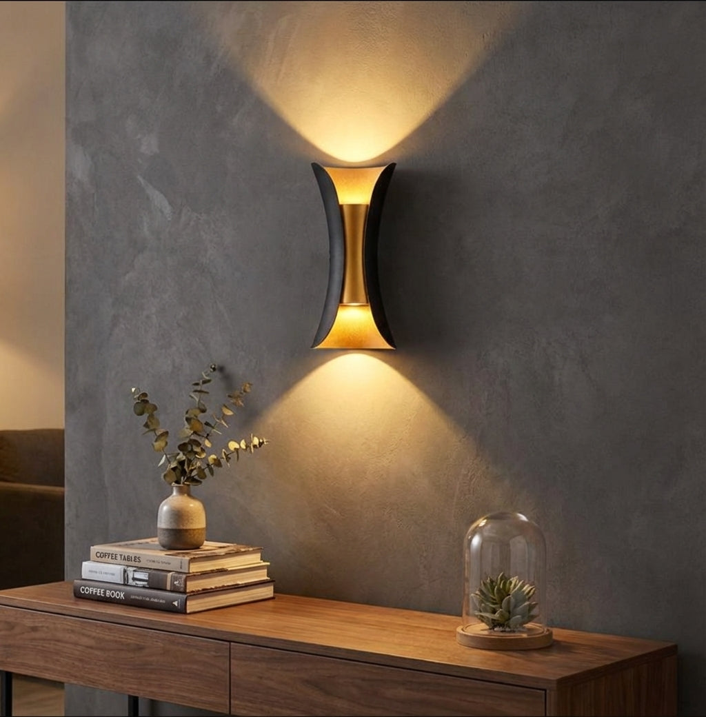 Elara Haus Outdoor Wall Lamp - Metal and Acrylic Outdoor Wall Lights