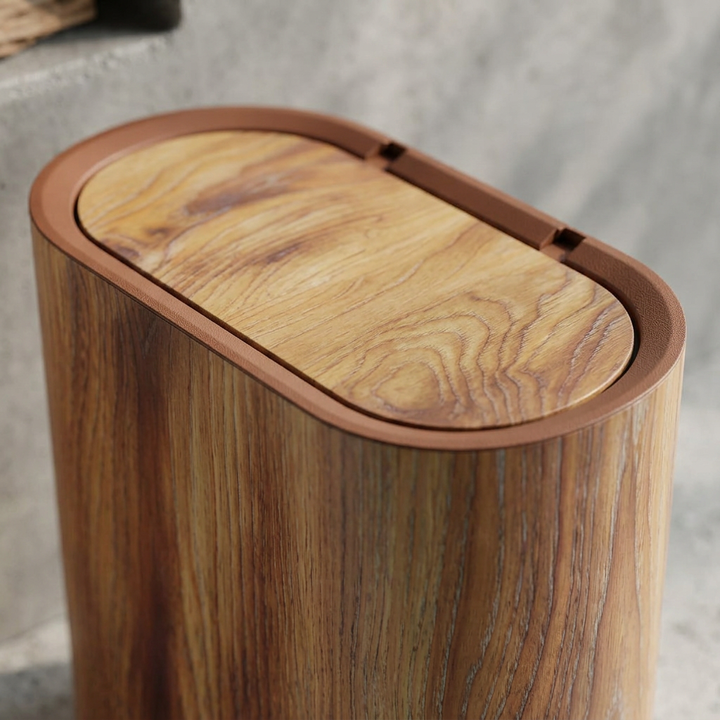Elara Haus Oval Waste Bin with Pop-Up Lid