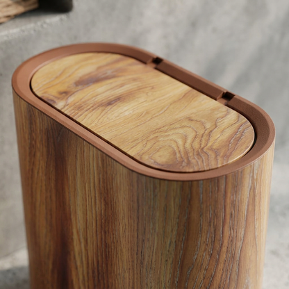 Elara Haus Oval Waste Bin with Pop-Up Lid