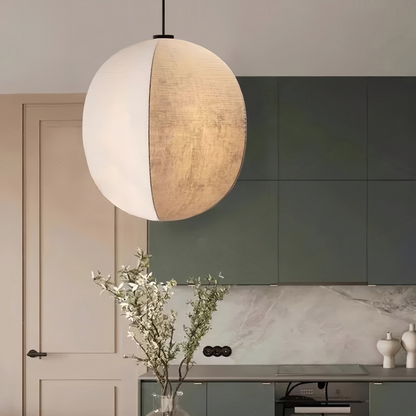 Wabi Sabi Linen Led Pendant Light - Elegant Modern Lighting Fixture 2