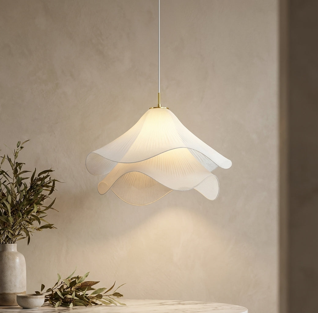 Elara Haus Pendant Light - Metal and Fabric Kitchen Pendant Lighting 40cm 50cm 60cm