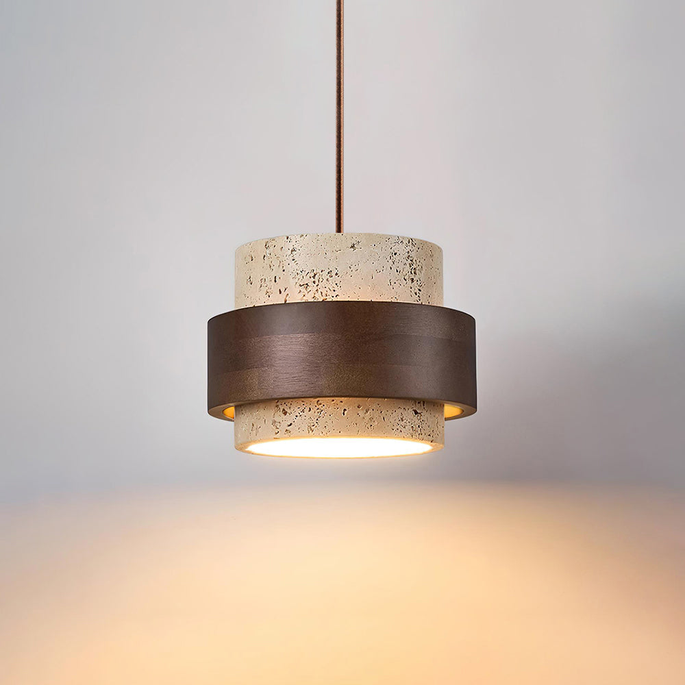 Elara Haus Pendant Light - Travertine Stone Kitchen Pendant Lighting 2