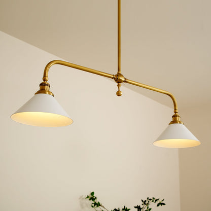 Elara Haus Pendant Light - Vintage Metal And Glass Kitchen Pendant Lighting 8