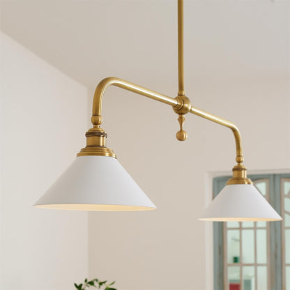 Elara Haus Pendant Light - Vintage Metal And Glass Kitchen Pendant Lighting 3