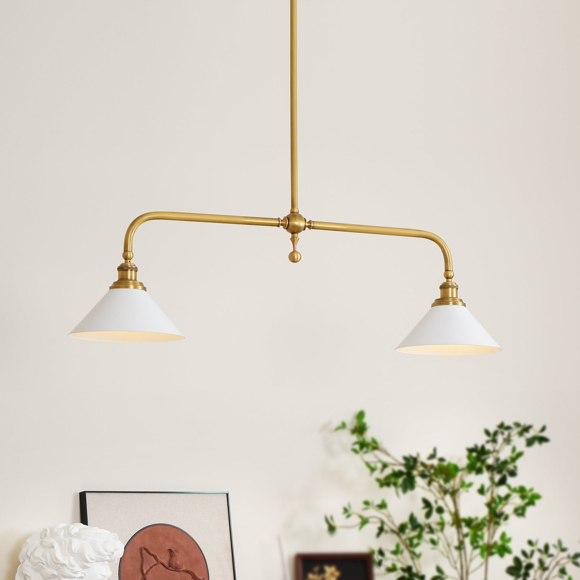 Elara Haus Pendant Light - Vintage Metal And Glass Kitchen Pendant Lighting 5