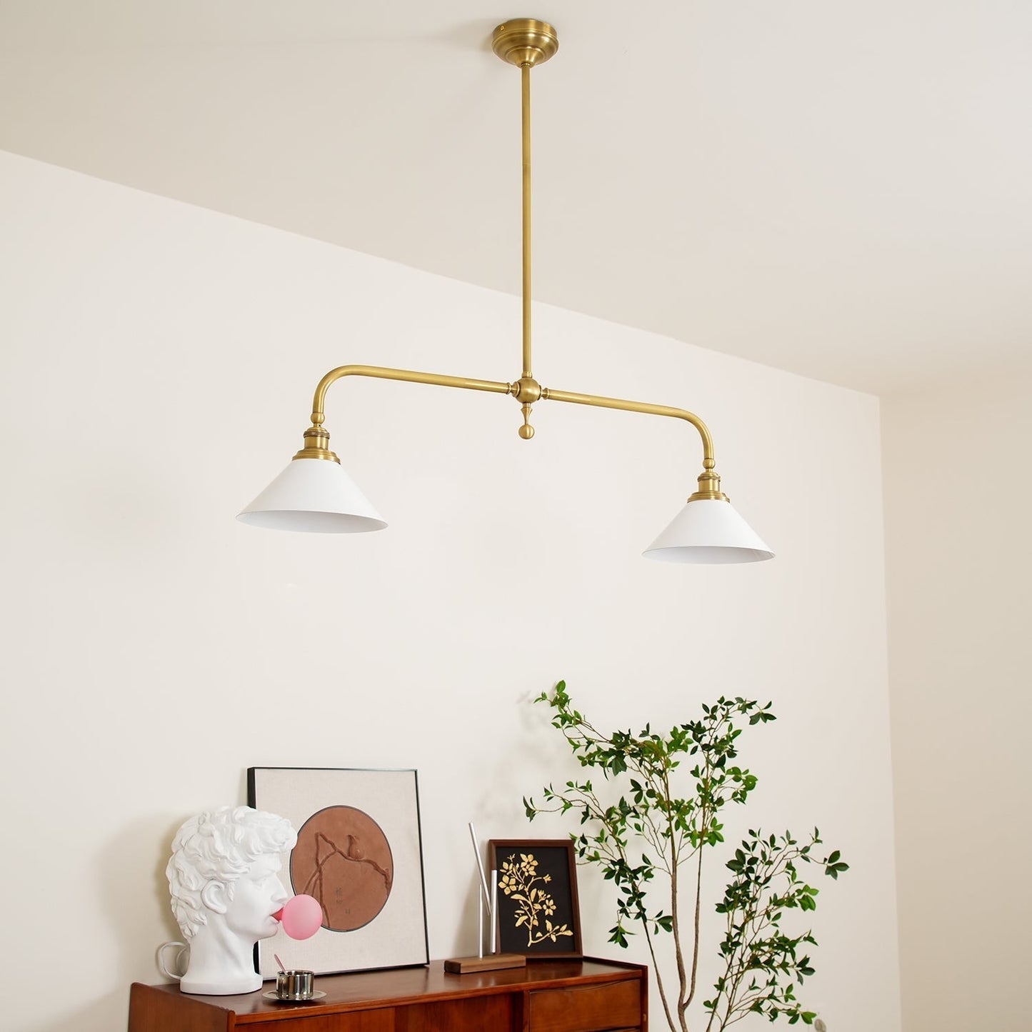 Elara Haus Pendant Light - Vintage Metal And Glass Kitchen Pendant Lighting 6