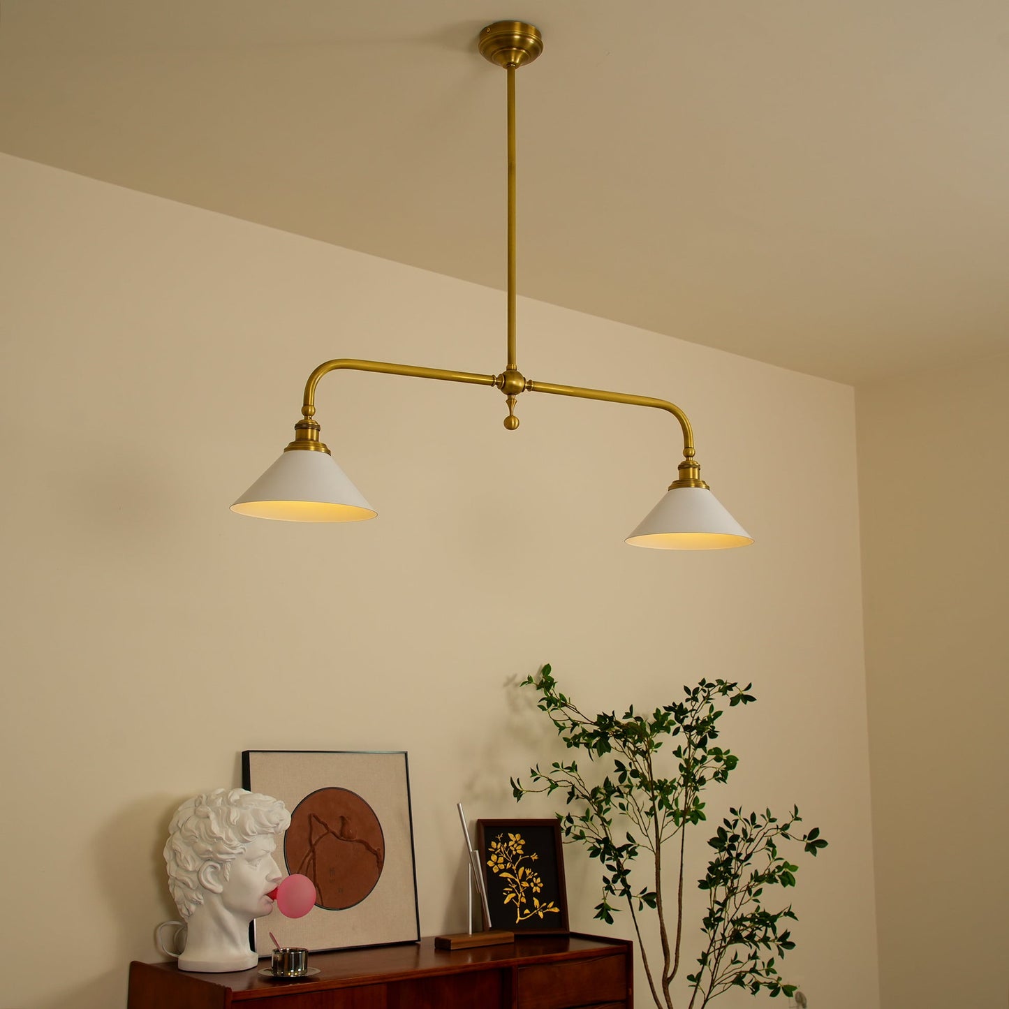 Elara Haus Pendant Light - Vintage Metal And Glass Kitchen Pendant Lighting 7