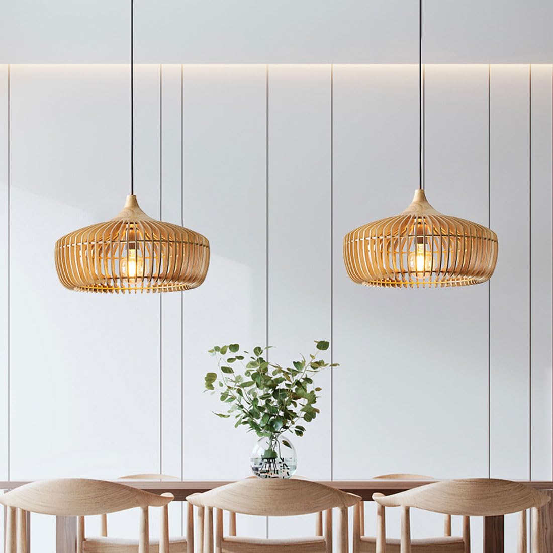 Elara Haus Pendant Light - Wood Nordic Japanese Kitchen Pendant Lighting 0