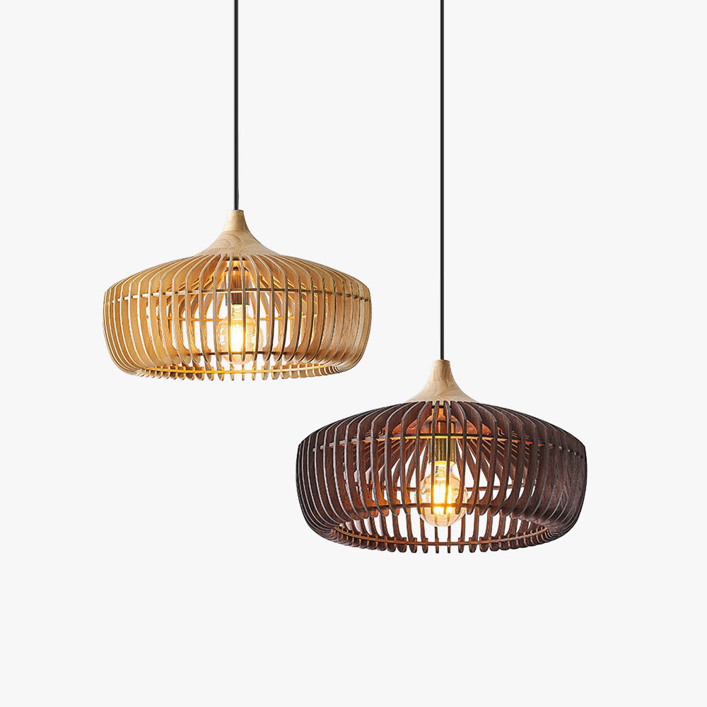 Elara Haus Pendant Light - Wood Nordic Japanese Kitchen Pendant Lighting 1