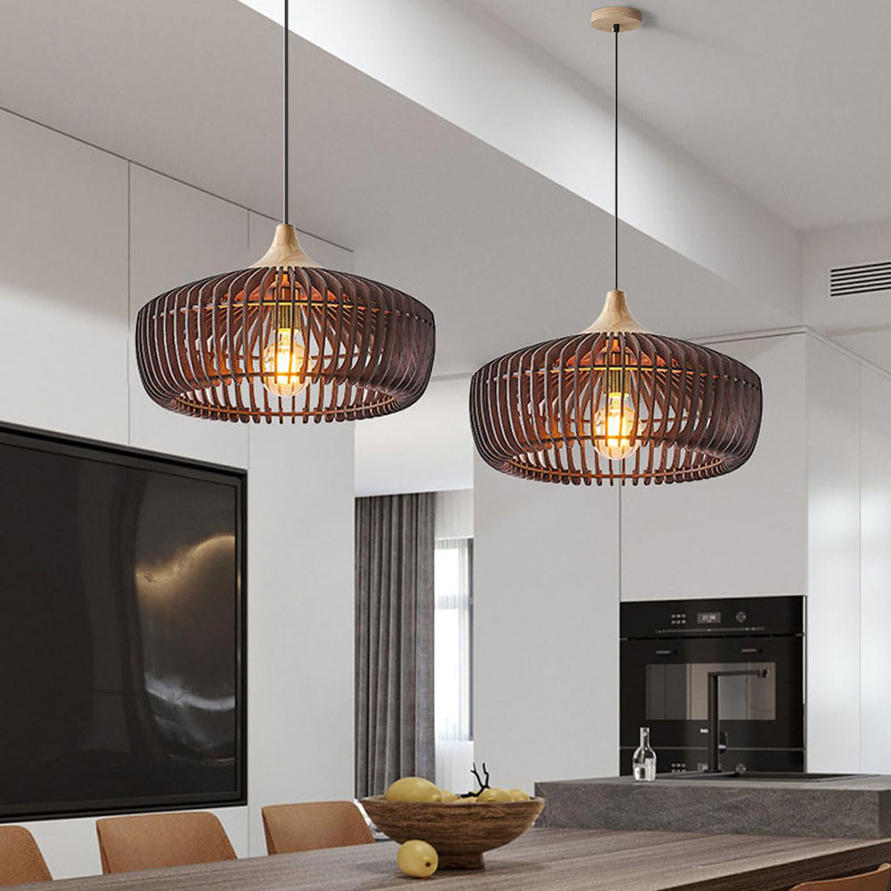 Elara Haus Pendant Light - Wood Nordic Japanese Kitchen Pendant Lighting 2