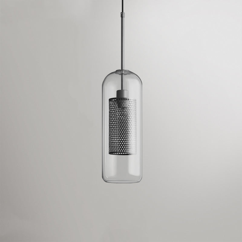 Hessa Contemporary Golden Pendant Light, Glass, Globe/Cylindric 14