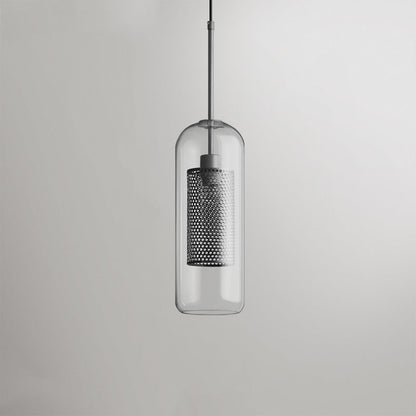 Hessa Contemporary Golden Pendant Light, Glass, Globe/Cylindric 14
