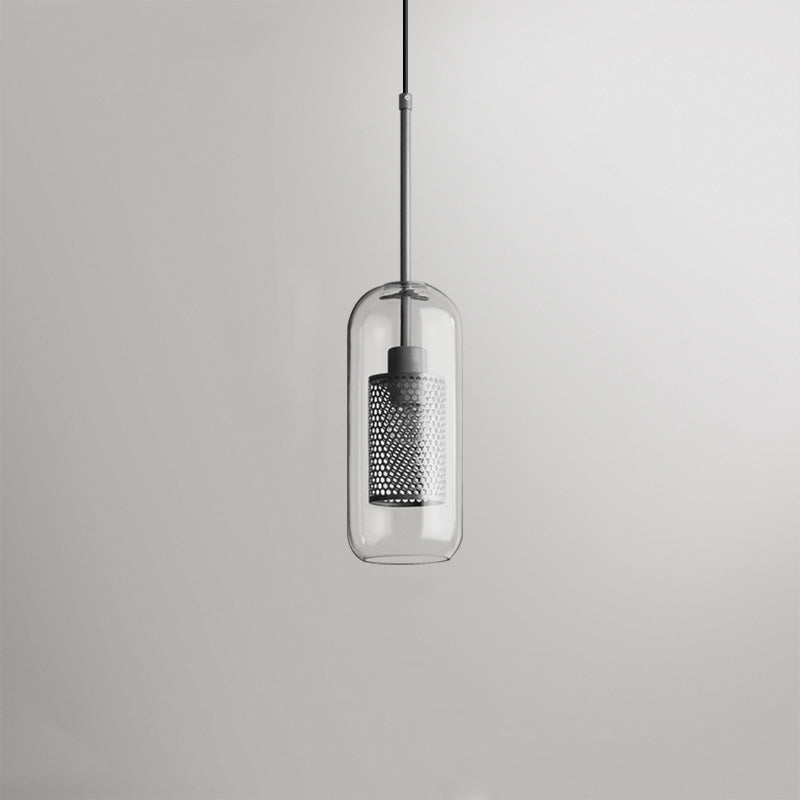 Hessa Contemporary Golden Pendant Light, Glass, Globe/Cylindric 20