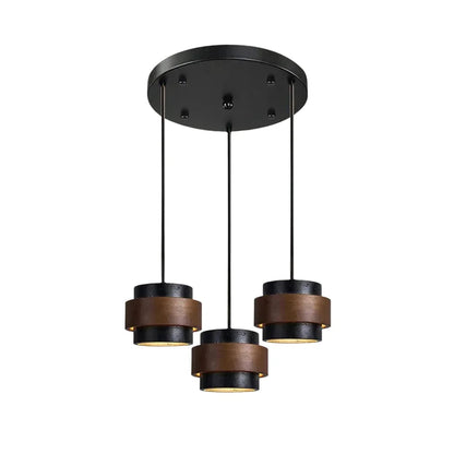 Orvina Wabi-Sabi Natural Travertine Cylinder Pendant Light - Japandi Stone Kitchen Island 18