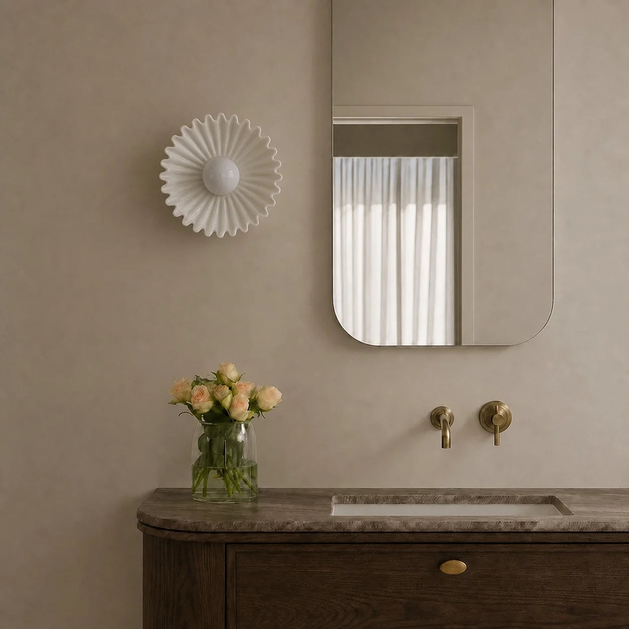 Marenys Modern Ceramic Flower Wall Light 6