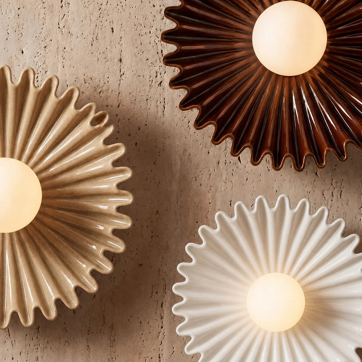 Marenys Modern Ceramic Flower Wall Light 2