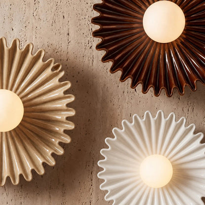 Marenys Modern Ceramic Flower Wall Light 2