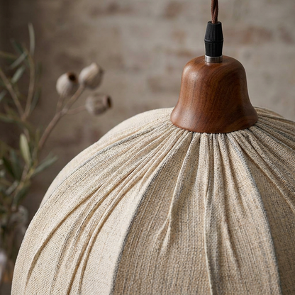Elara Haus Pleated Linen Pendant Light