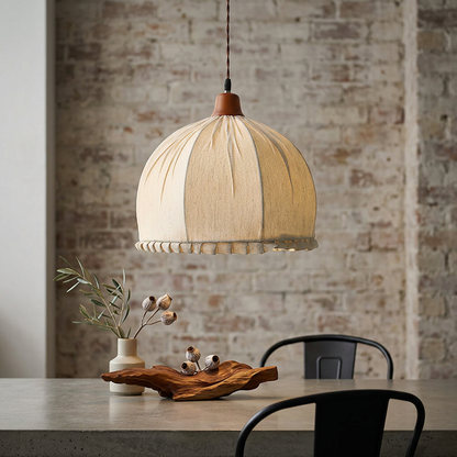 Elara Haus Pleated Linen Pendant Light
