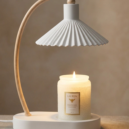 Elara Haus Pleated Shade Candle Warmer Lamp