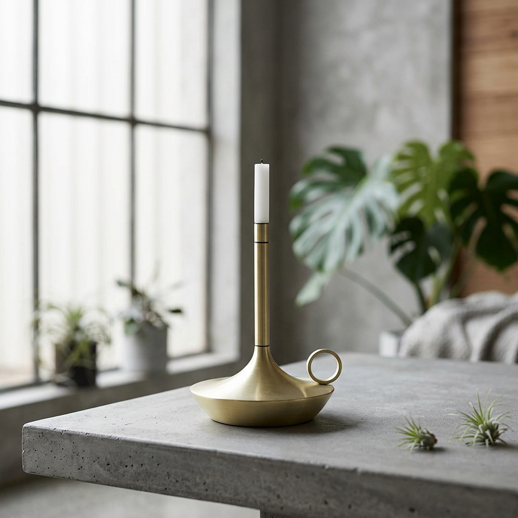 Elara Haus Portable Candlestick Table Lamp