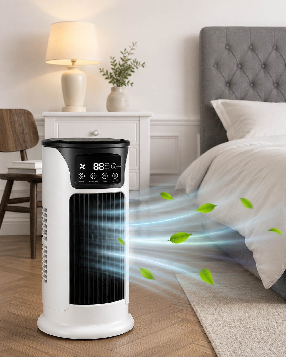 Elara Haus Portable Evaporative Air Cooler with Digital Display & Mist Humidifier