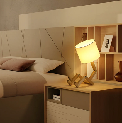Designer wooden table lamp - adjustable, modern form of wooden work 1