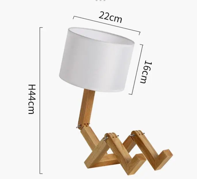Designer wooden table lamp - adjustable, modern form of wooden work 6