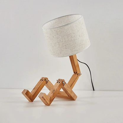 Designer wooden table lamp - adjustable, modern form of wooden work 7