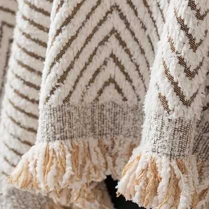Elara Haus Premium Sofa Protector - Herringbone Pattern Throw Blanket