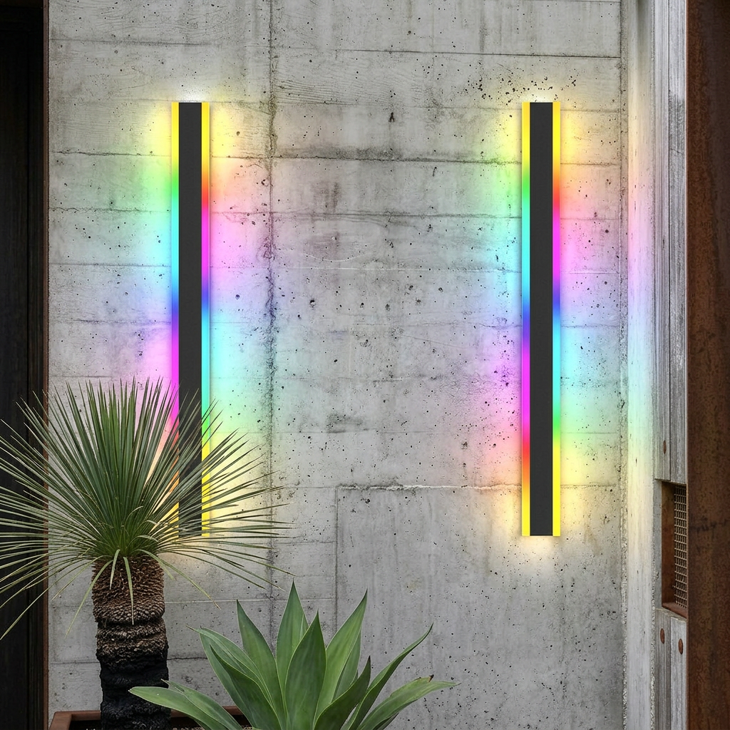 Elara Haus RGB Linear Outdoor LED Strip Wall Light