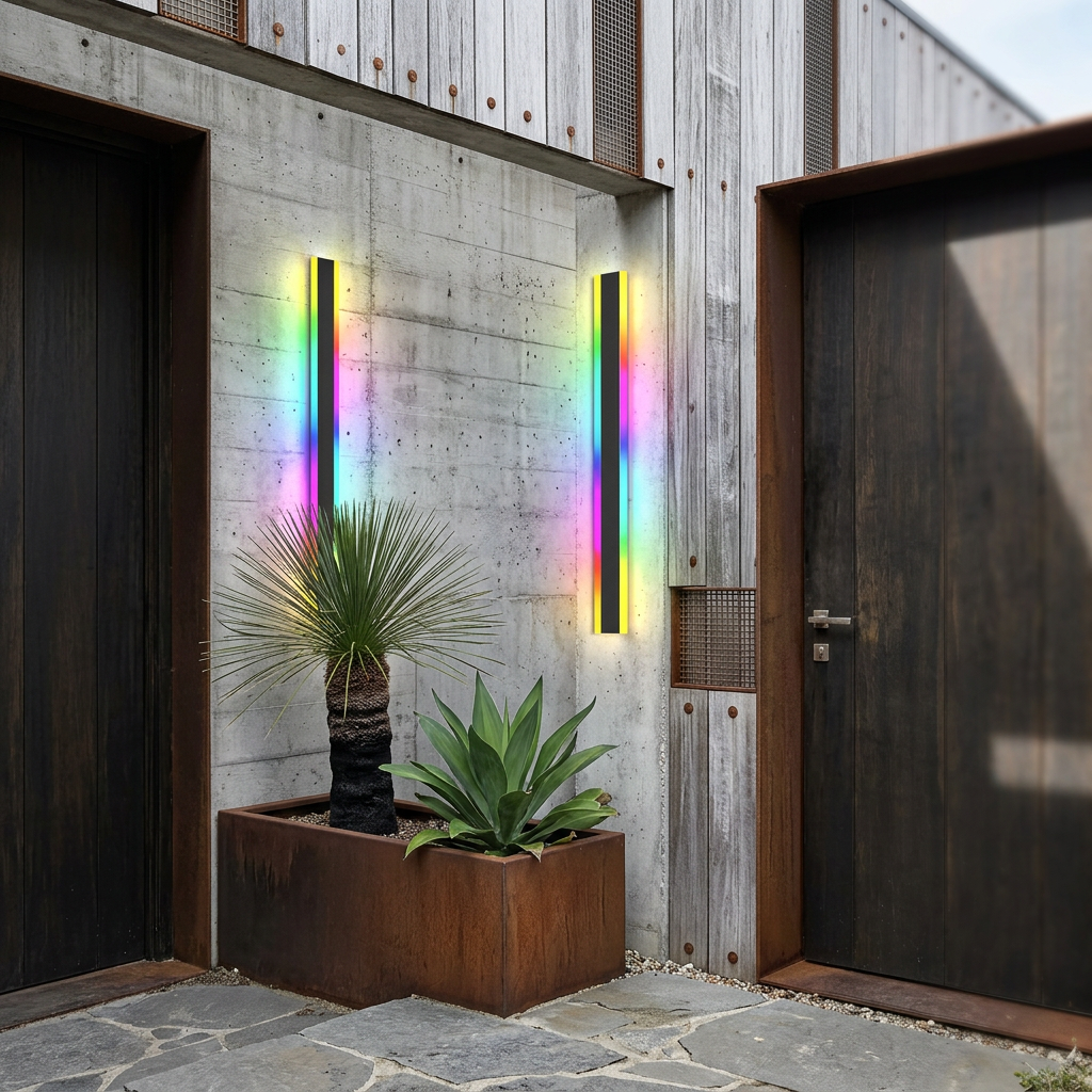 Elara Haus RGB Linear Outdoor LED Strip Wall Light