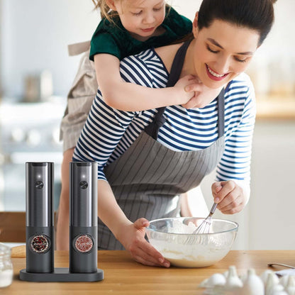 Rechargeable Electric Salt and Pepper Mill Set 7