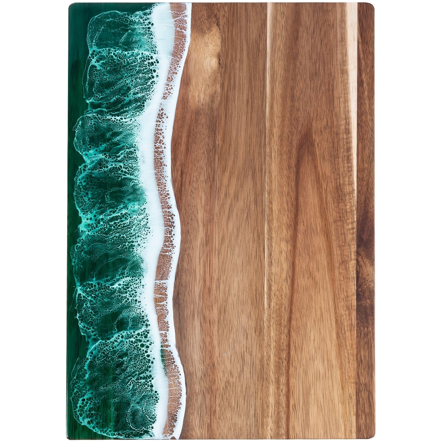 Wave Resin Cutting Board | Ocean-Inspired Acacia Wood Cheese & Serving Board 0