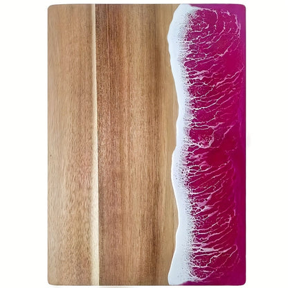 Wave Resin Cutting Board | Ocean-Inspired Acacia Wood Cheese & Serving Board 6